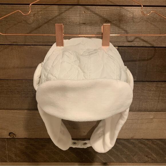 Fabletics Women's Quilted Aviator Hat in Egret White - Picture 7 of 12